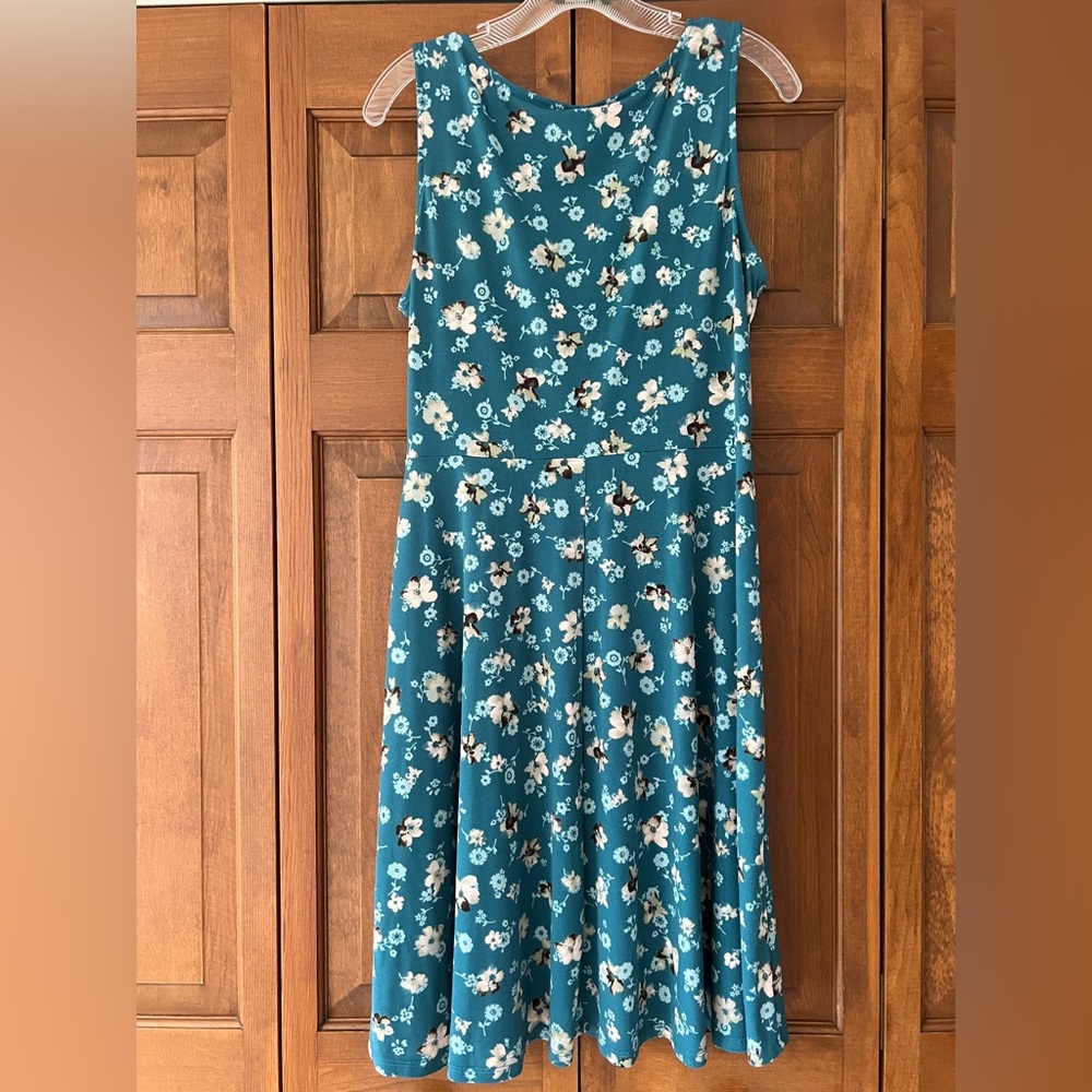 Kaileigh Teal Floral Dress - Picture 4 of 5